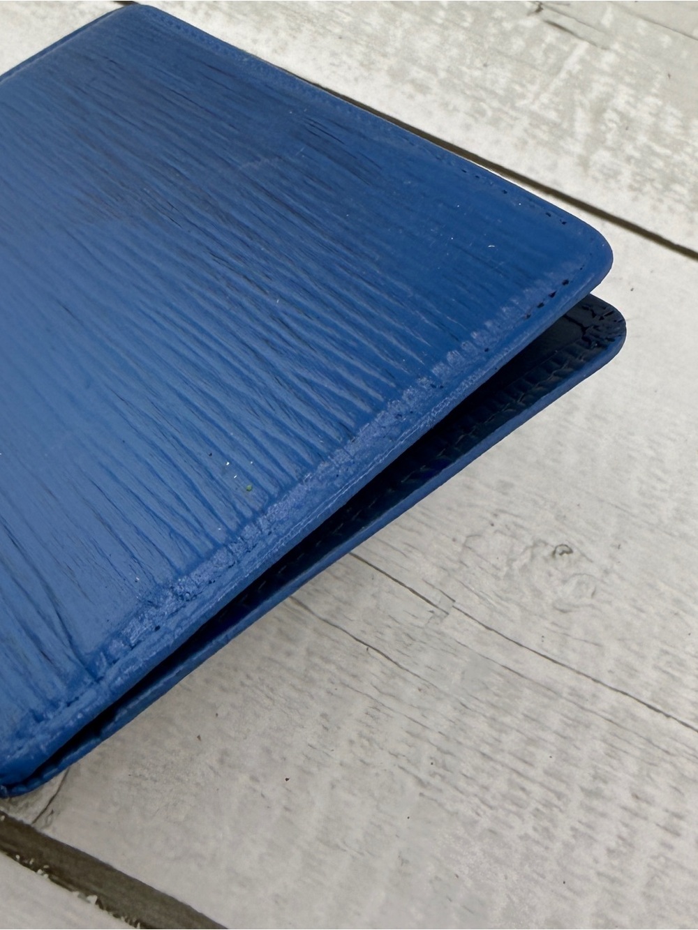 AUTHENTIC Louis Vuitton Compact Card Case Wallet. Blue. - Picture 9 of 13